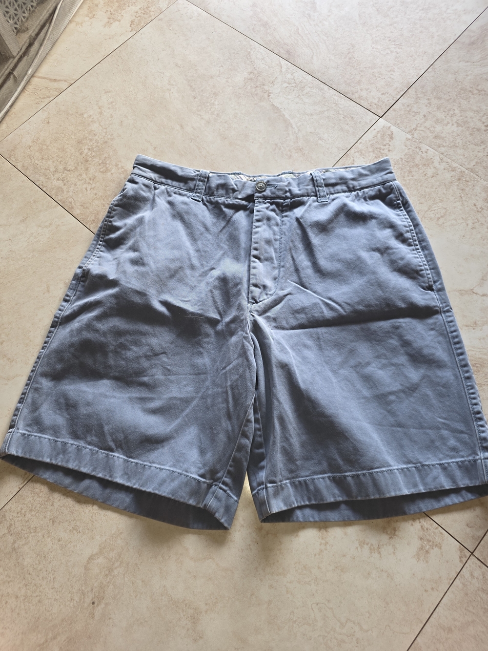 J. Crew Men's Light Blue Flat Front Chino Shorts